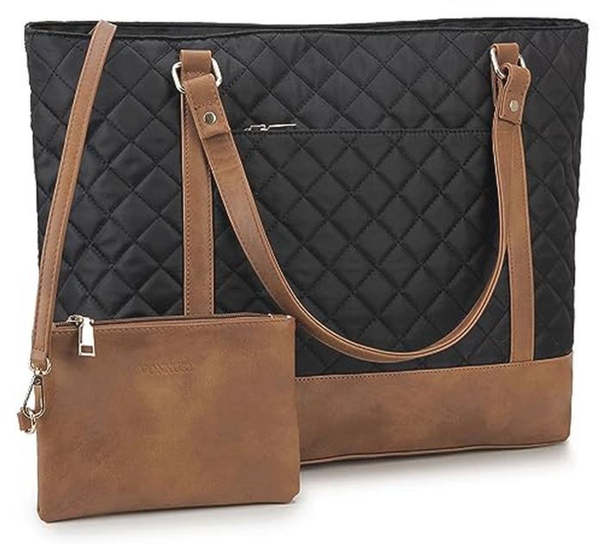 Laptopdraagtas voor 15,6 inch laptops, stijlvolle schoudertas voor werk en vrije tijd