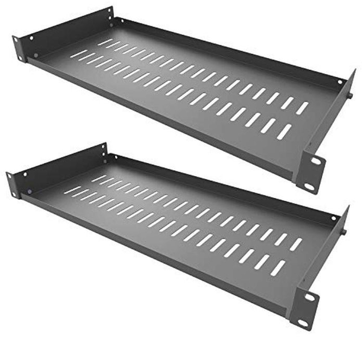 2-delige universele rekplank set voor 19 inch serverkast - diverse dieptematen