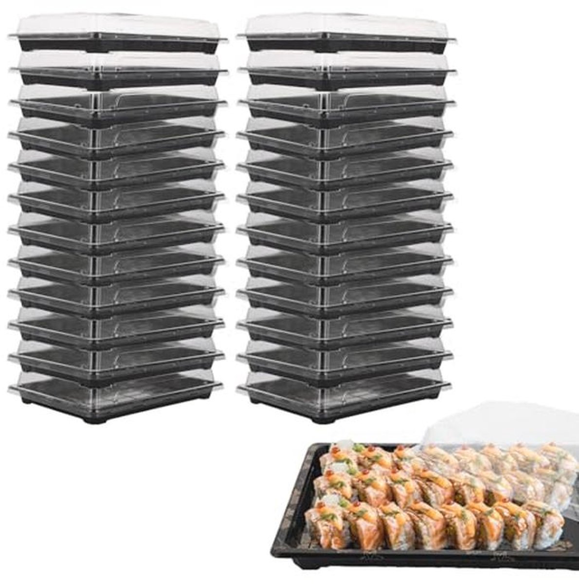 Herbruikbare Serveerborden met Deksel - 25 Stuks Meel Prep Dozen
