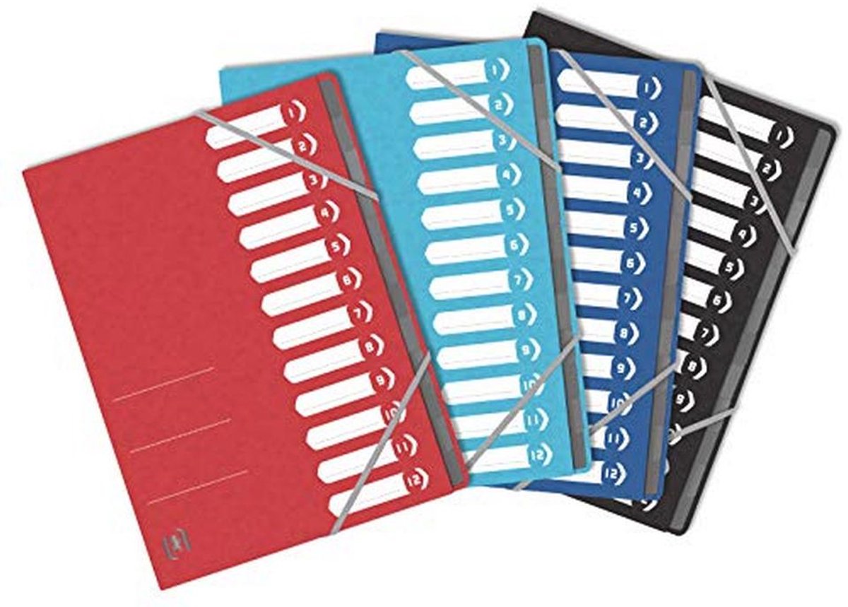 Multifunctionele A4 Folder met 12 Posities en Elastische Sluiting