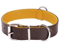 Hondenhalsband Leer - Heavy Duty voor Sterke Rassen, Versterkte Hardware in Medium, Large en XL