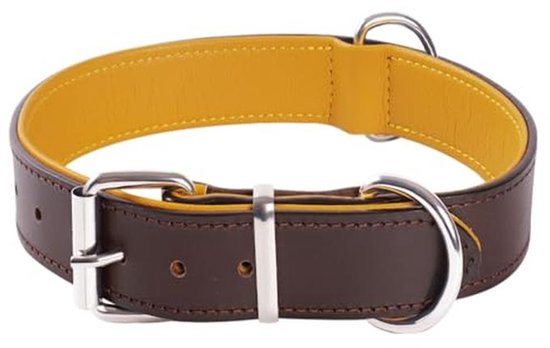 Hondenhalsband Leer - Heavy Duty voor Sterke Rassen, Versterkte Hardware in Medium, Large en XL