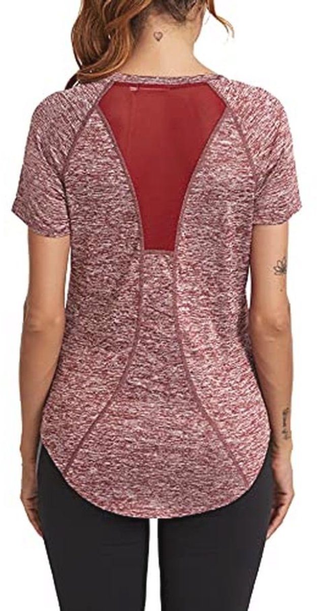 Sportshirt voor Dames - Korte Mouwen en Sneldrogend T-shirt voor Yoga en Wandelen — afbeelding 2