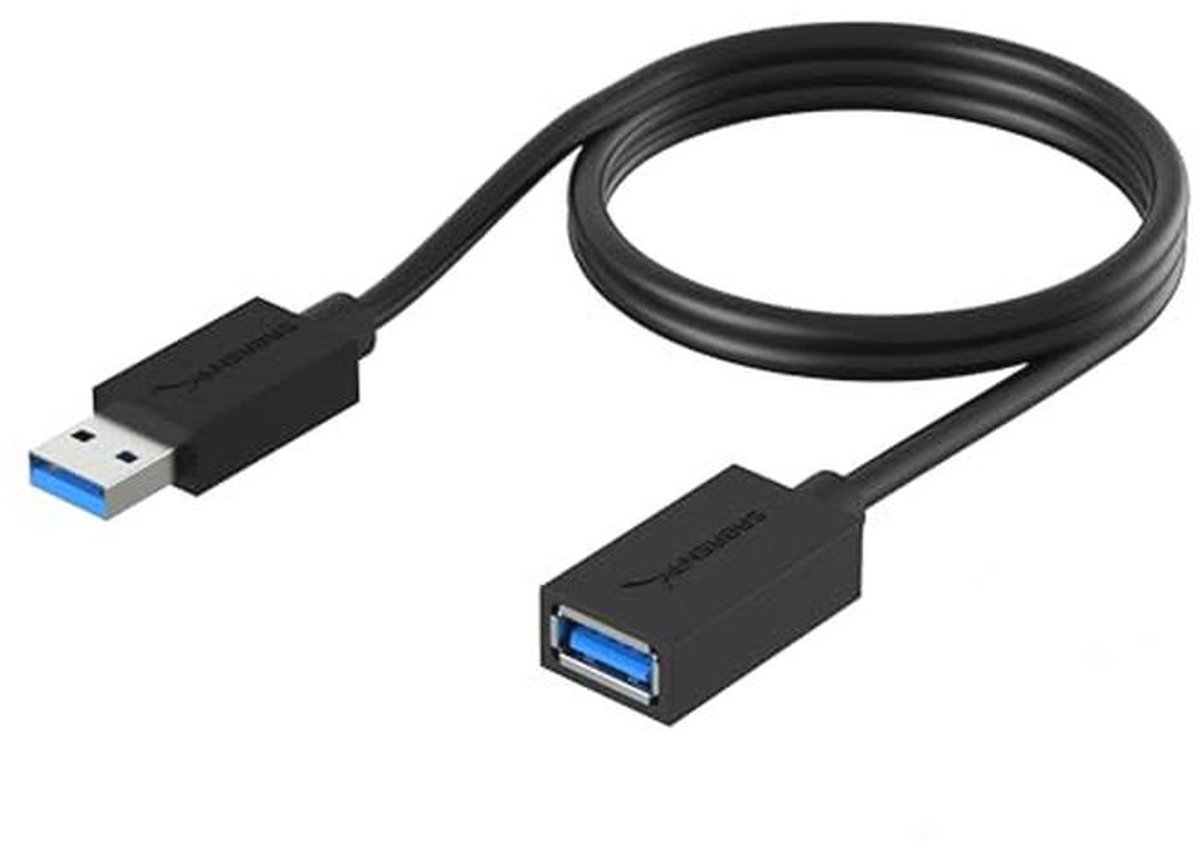 USB 3.0 Verlengkabel A-mannelijk naar A-vrouwelijk 3ft - Krachtige Gegevensoverdracht