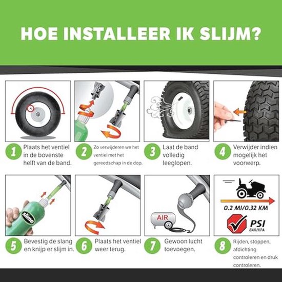 Reparatiemiddel voor Lekke Banden - Voorkomen en Repareren voor Voertuigen en Trailers, Milieuvriendelijk en Niet Giftig, 946 ml — afbeelding 4