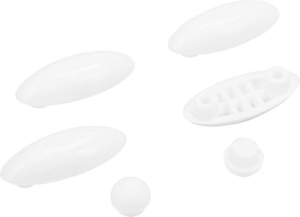 Bufferset voor wc-bril - witte kunststof schokdempers en reserveonderdelen - accessoires voor badkamer