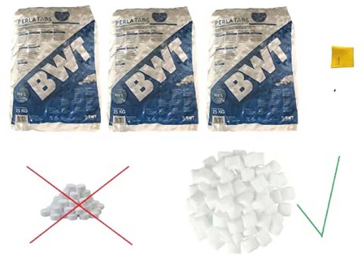 3-delige set regeneratietabletten voor zachtwaterinstallaties - 25 kg