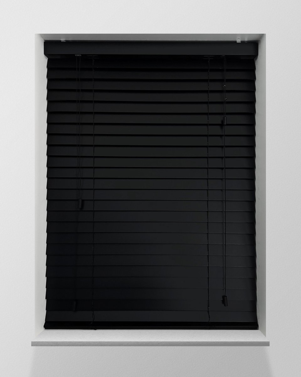 Houten Jaloezie - 50mm - Zwart - 170x250cm - Ladderkoord