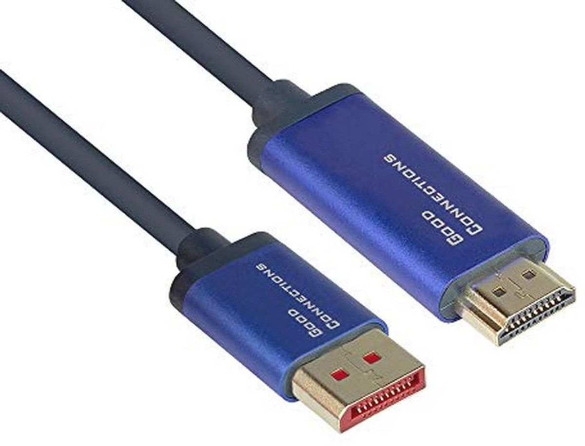 DisplayPort 1.4 naar HDMI 2.0-kabel - 4K UHD @60Hz - Flexibele Koperen Geleider - 1 m