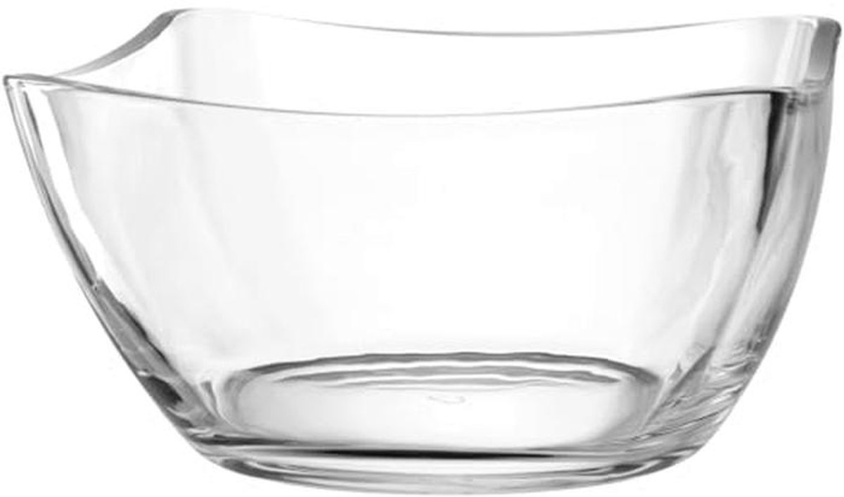 Vaatwasmachinebestendige serveerschaal - Moderne glazen schaal voor snacks, salades en fruit - Hoogwaardige transparante serveerschaal 12 cm