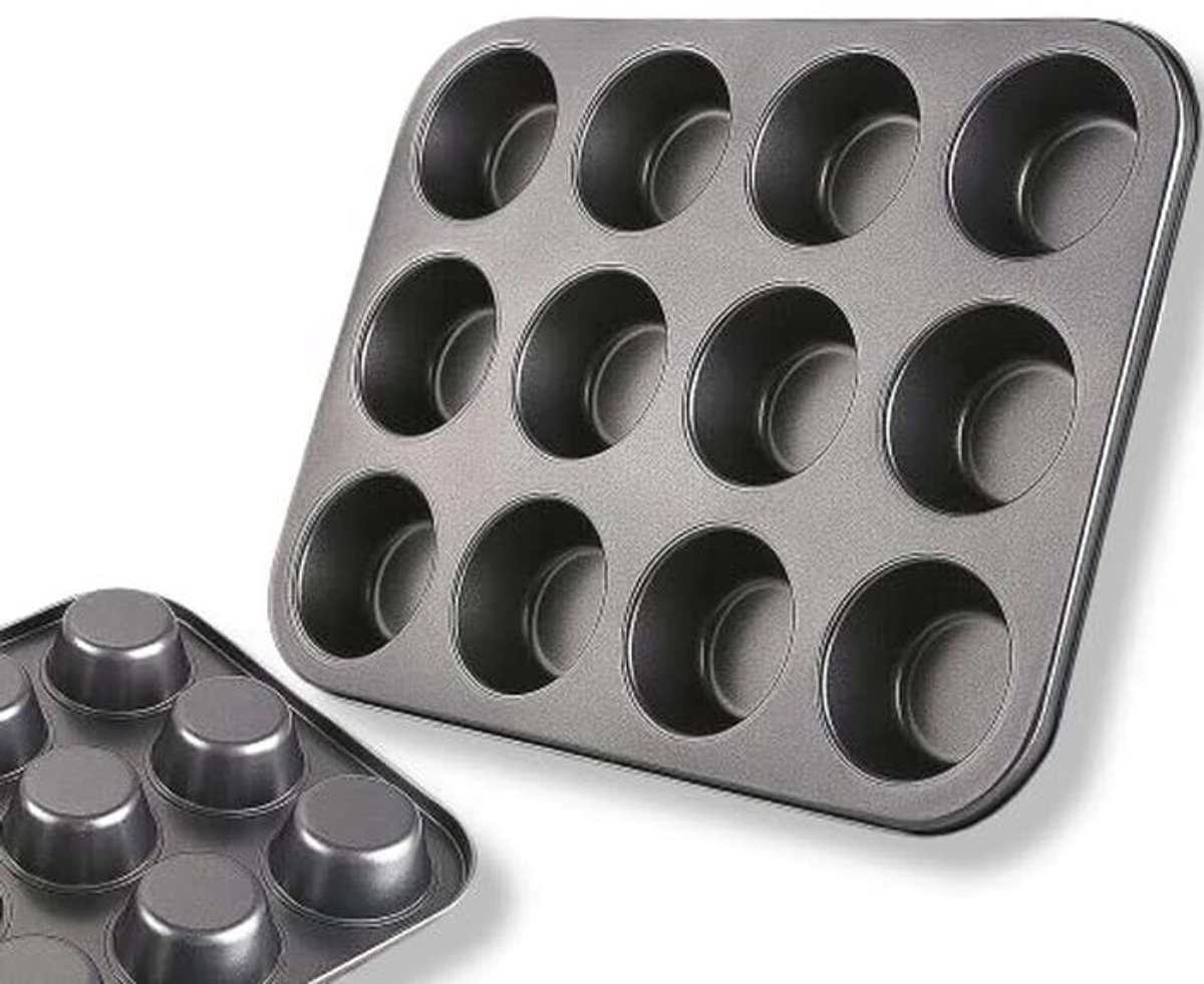 12 Cup Non Stick Bakvorm voor Muffins, Cupcakes en Brownies