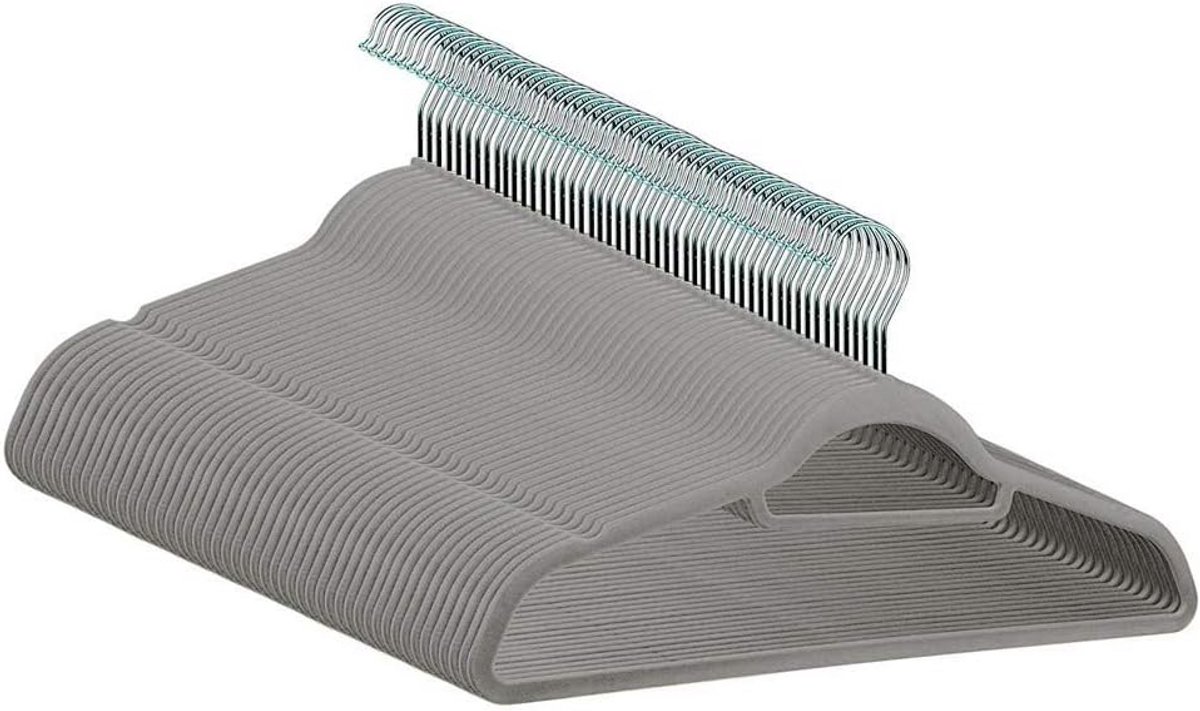 Set van 10 Antislip Fluwelen Kleerhangers - Dunne Kledinghangers met Draaibare Haak