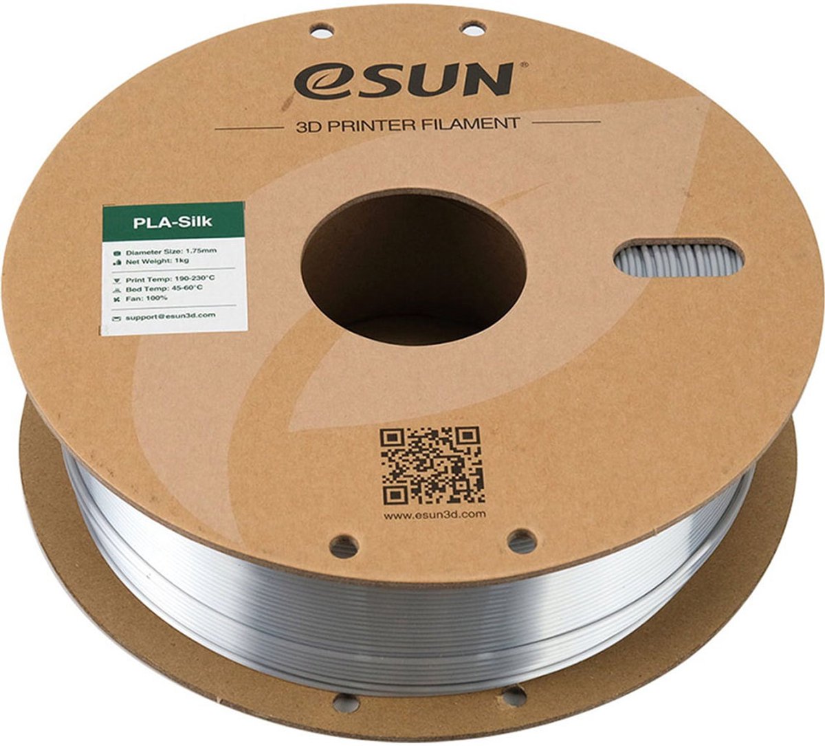 eSun PLA-Silk Zilver / Silver - 1 kg - 1.75 mm - 3D printer en 3D pen filament — afbeelding 3