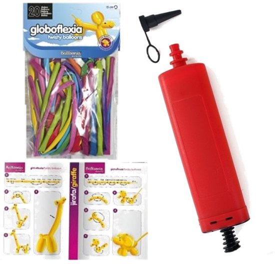 Luxe modeleerballonnen met instructie boekje inclusief pomp.