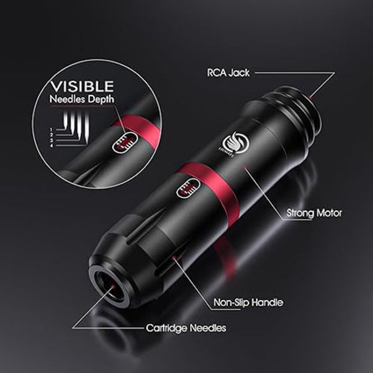 Complete Draadloze Tattoo Machineset – 1900 mAh Roterende Pen – 20 Naalden – 10 Inkten – Professionele Tattoo Kit voor Beginners & Tattoo Artists – Stil, Krachtig & Precisie