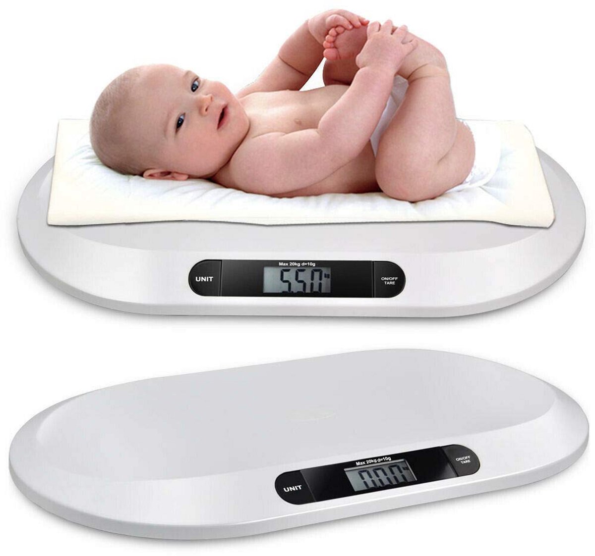 Digitale Babyweegschaal tot 20 kg met LCD Display - Voor Baby's en Huisdieren