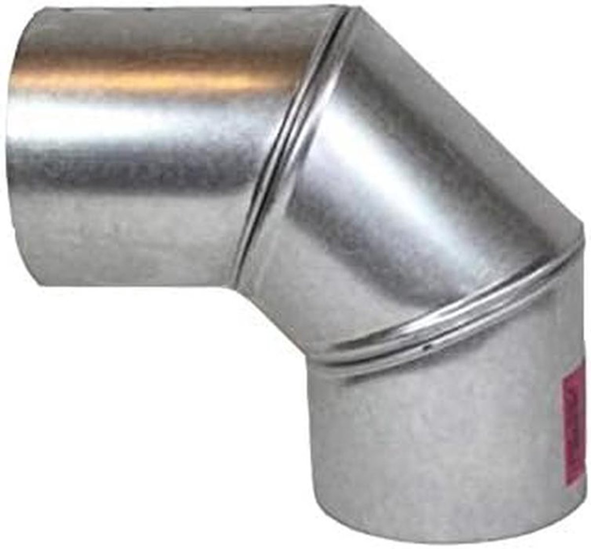 Verstelbare 90 Graden Kachelpijp Bocht 120mm Diameter Vuurgealumineerd Zilver