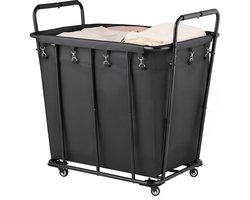 VEVOR Wasmand, Waskar, 300L Inhoud, 117,9L Laadcapaciteit, Zwenkwielen, Waterdichte Waszak, Rolbare Wasmand voor Het Sorteren van Wasgoed, Boodschappen en Bagage