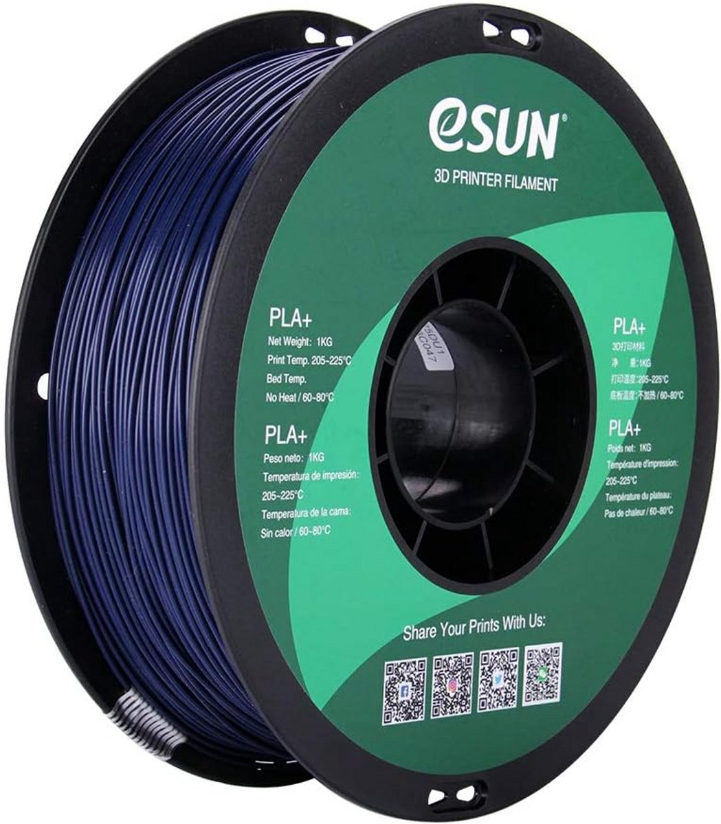 1.75mm Donkerblauw PLA PRO (PLA+) 3D Printer Filament 1KG Spoel