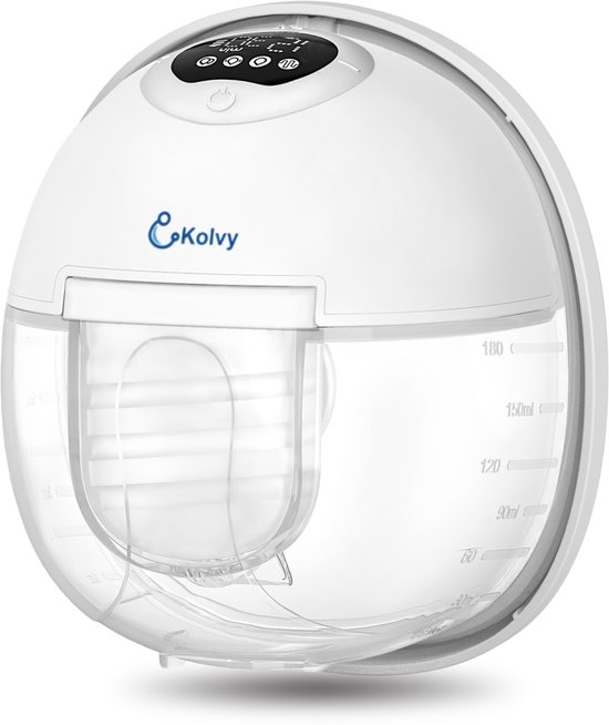 Kolvy® Air Draadloze Elektrische Borstkolf - Intelligente Kolfapparaten - Handsfree Breast Pump - 4 Modes & 12 Levels - Incl. E-Book, 5 Maten & Stofkap
