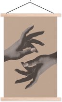 Porte-affiche avec affiche - Affiche scolaire - Vintage - Main - Design - 60x90 cm - Lattes vierges