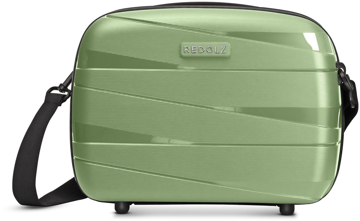 Redolz Essentials 10 Beautycase 34 cm - 14 L - Ritssluiting - green-metallic