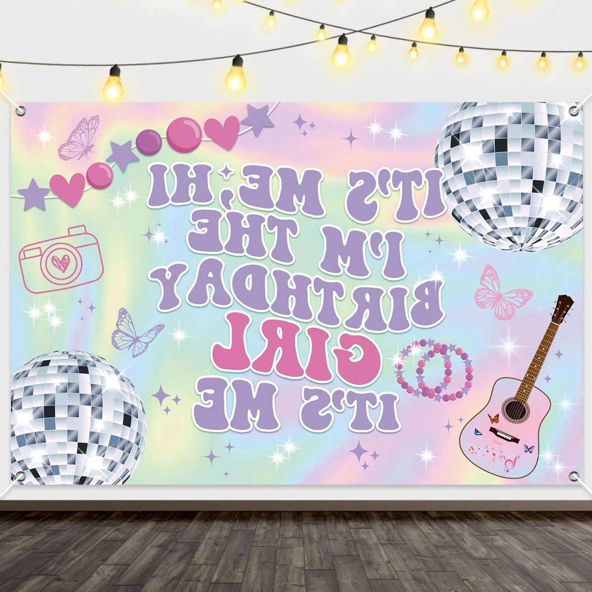 VVGoods - Achtergrond voor Meisjes Verjaardagsfeest - Muziek Superster Thema - Ideaal voor Binnen en Buiten Feestjes