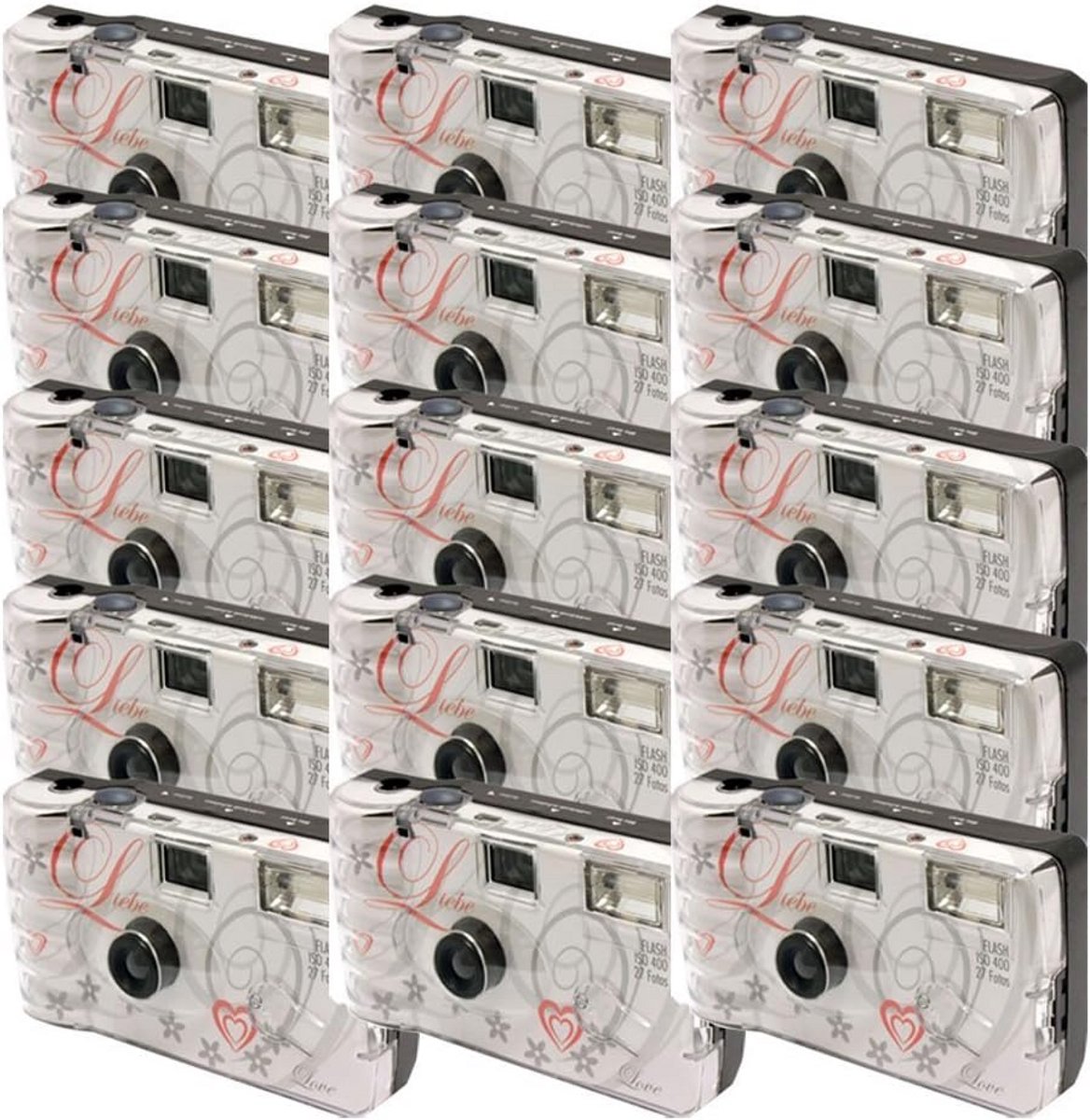 15x 1A Wegwerpcamera voor Bruiloft en Feest - 27 Foto's met Flits (15 Stuks)