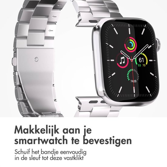 Apple Watch Series 1/2/3/4/5/6/7/8 / SE / Ultra Bracelet 42/ 44/45/49 mm - Bracelet en iMoshion - Argent