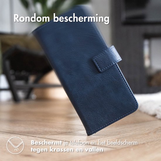 imoshion Étui adapté pour Samsung Galaxy A01 avec porte-cartes - Bookcase de Luxe imoshion - Bleu foncé