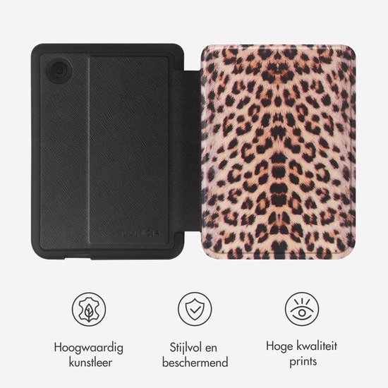 Selencia Ereader Cover / Hoesje Geschikt voor Kobo Clara BW / Kobo Clara Colour - Selencia Vivid E-reader bookcase - Wild Leo van Selencia — afbeelding 3