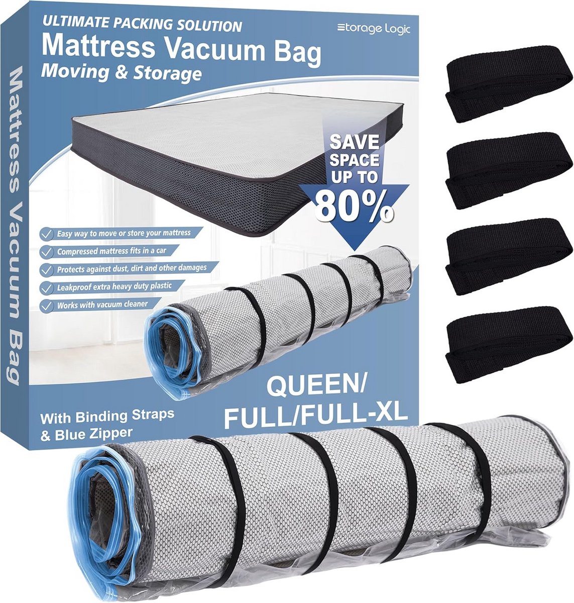 Vacuümzak voor Matras (Queen/Full/Full-XL) - Opslag en Transport