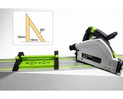 Festool professionele hoekvergroter "RailAnglePRO" tot 25-70° voor invalzaag (Festool compatible TS55REBQ/TSC55/TS55FQ voor FS geleiderail)
