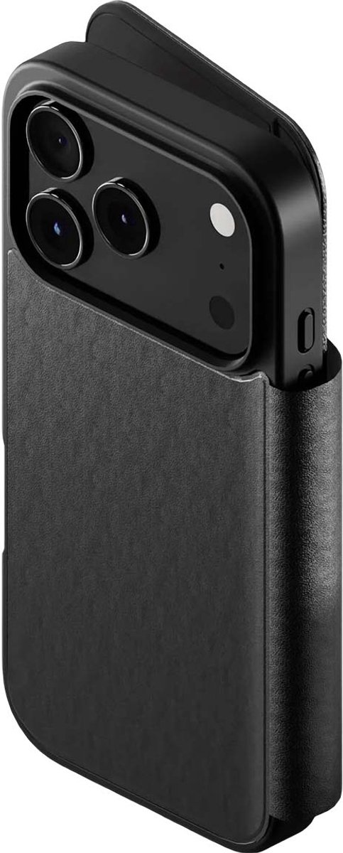 Cygnett, Hoesje geschikt voor iPhone 17 Pro - MagWallet Series Leer MagSafe & Anti-Shock, Zwart