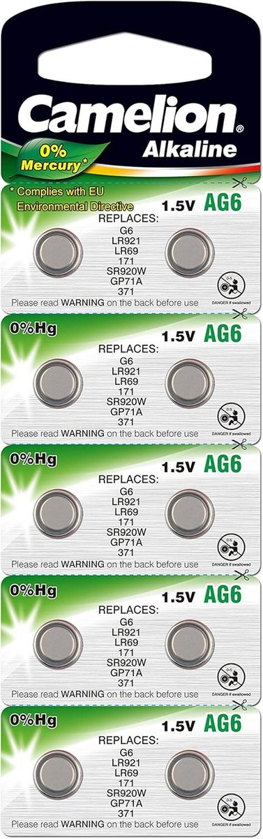 10 x AG6 LR69 Knoppencellen 171 371 SR920W