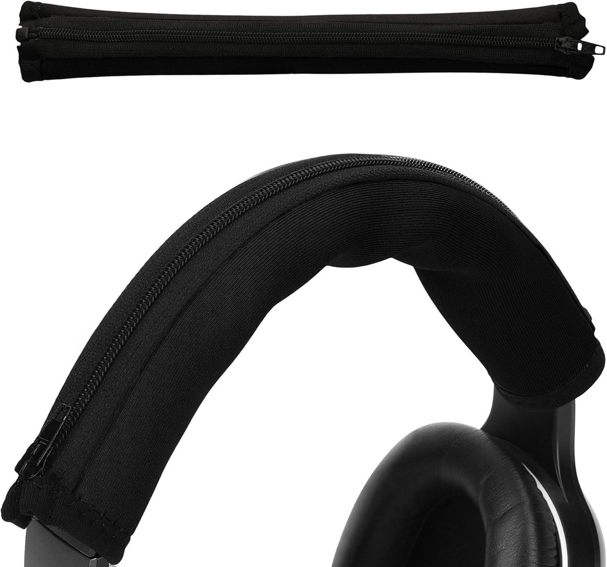 Hoofdband Hoofdtelefoon Beschermhoes - Neopreen Hoofdtelefoon Strap Cover in Zwart - Compatibel met Studio 3 en Solo 3