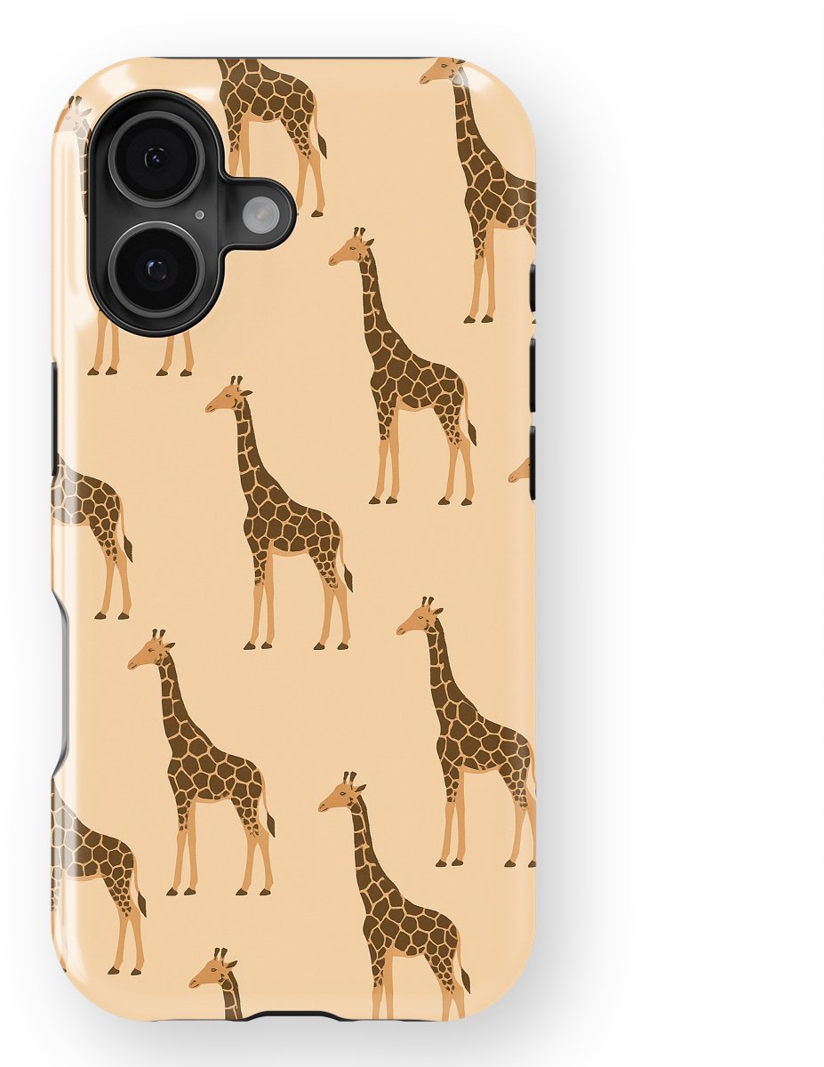 DripCase Luipaard Hoesje geschikt voor iPhone 16 | Backcover met Mag | Hoesje met Dierenprint geschikt voor iPhone 16 Giraffe