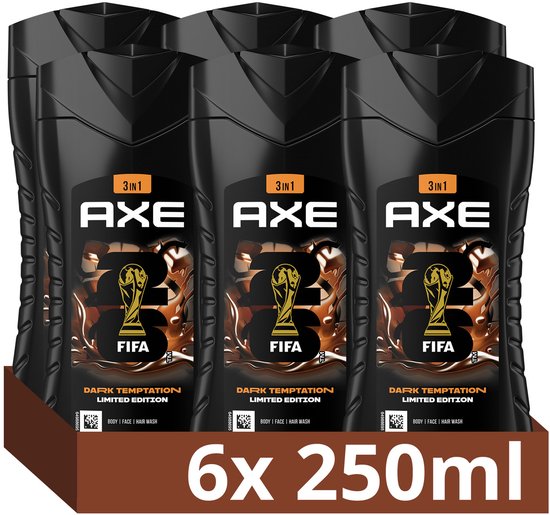 AXE 3-in-1 douchegel Dark Temptation – 6 x 250 ml