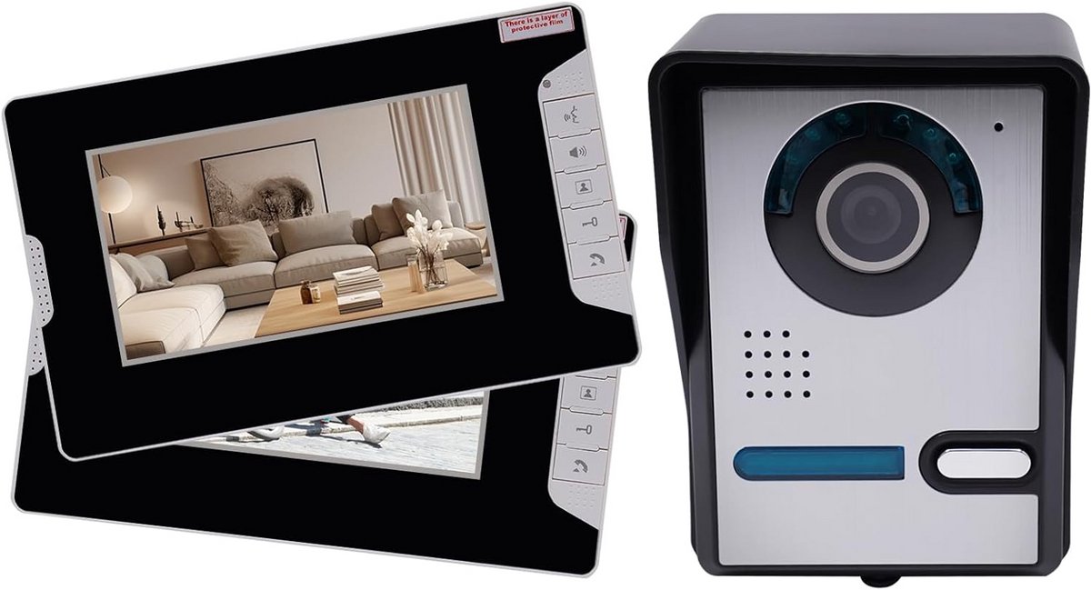 Video Deurintercom Systeem met 7 inch HD Scherm en Nachtzicht