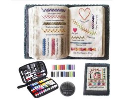 longziming -Stekenboek – borduursteekboek – Beginner Borduurboek DIY – Compleet Borduurpakket met 86 Steken – Naalden en Threader – Compact en Reisklaar – Geschikt voor Beginners en Ervaren Knutselaars