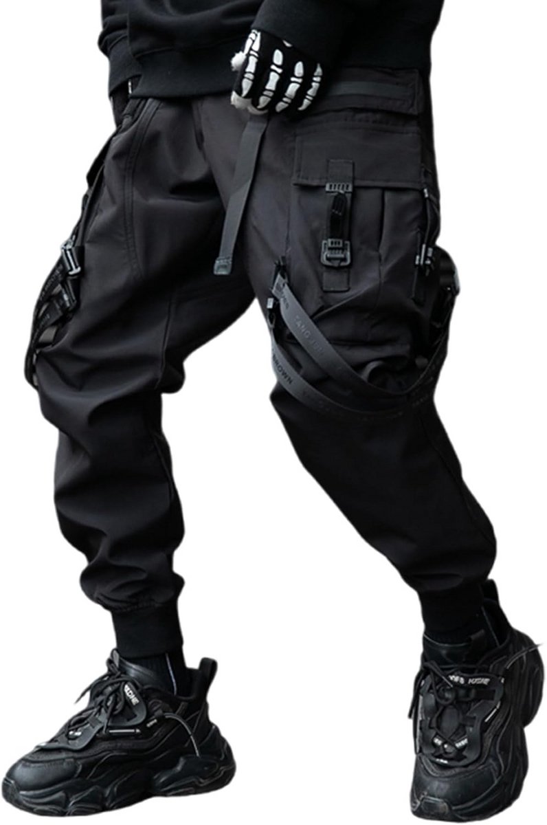 Herencargo Jogger Broek Japanse Streetwear Goth Stijl
