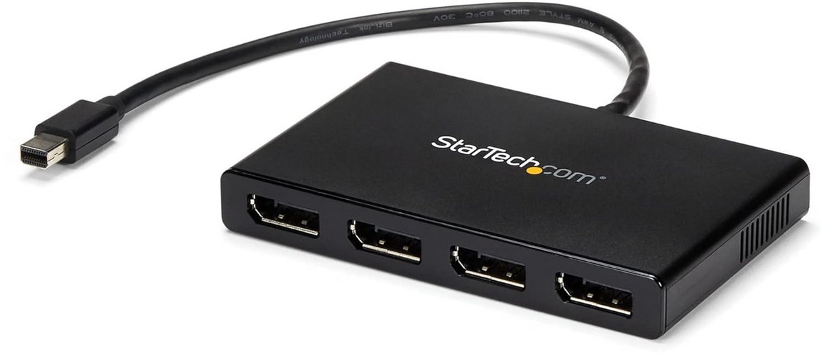Mini DisplayPort naar 4-Poorts DisplayPort MST Hub voor Meerdere Monitoren