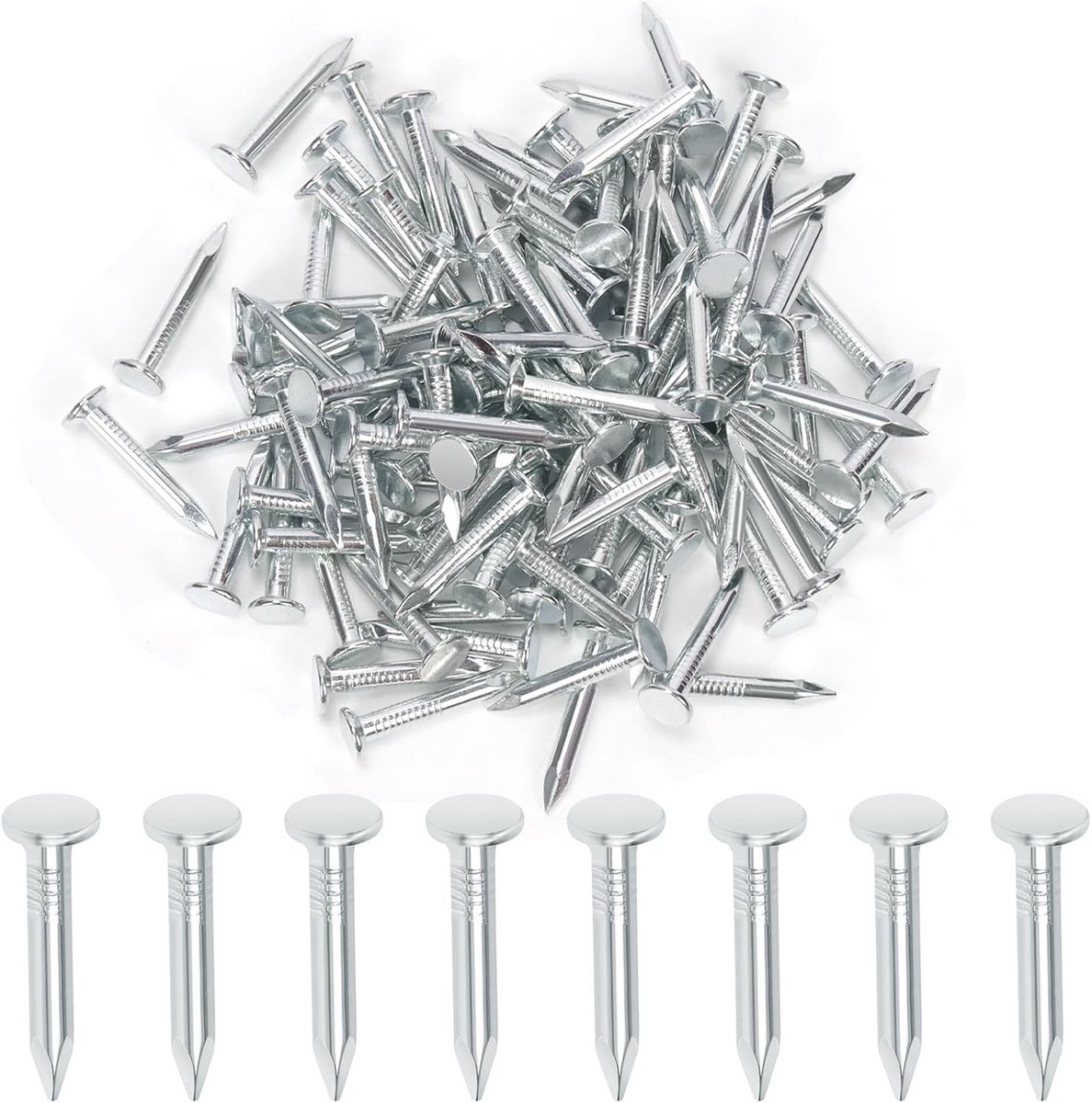 300x Dakleer Nagels 32mm - Verzinkte Spijker voor Dakbedekking, Shingles en Isolatie