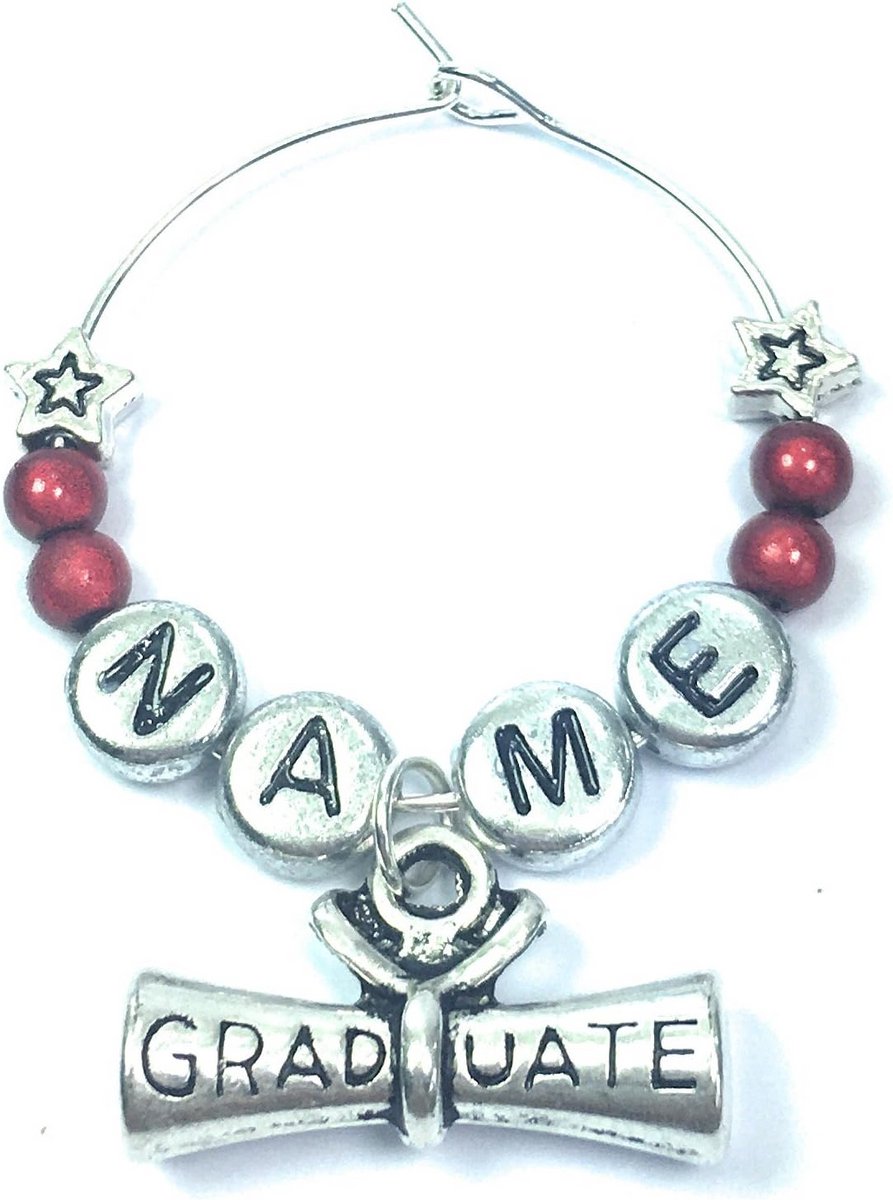 Gepersonaliseerd Graduatie Wijnglas met Cadeaukaart en Display