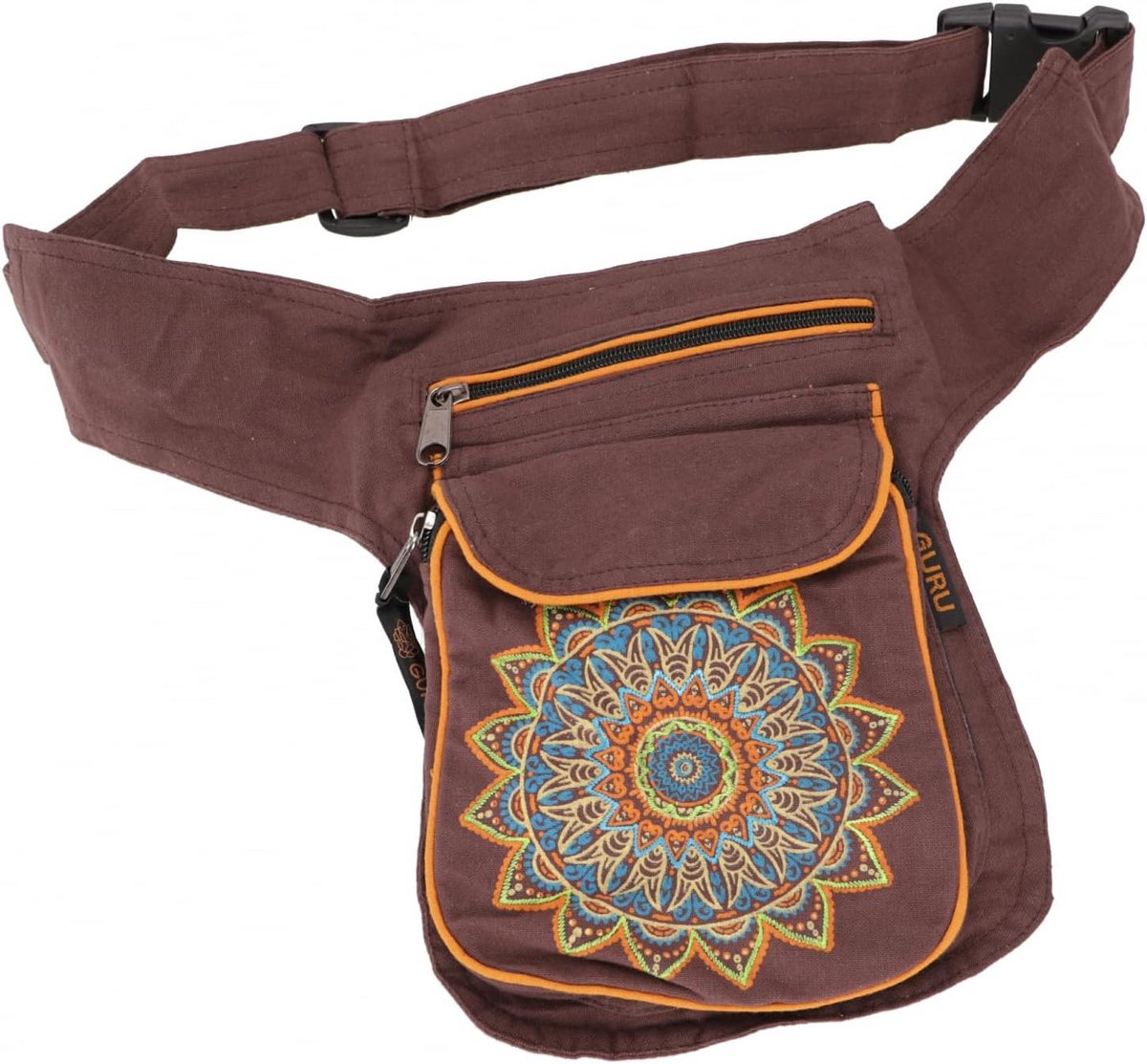 Handgemaakte Katoenen Sidebag en Heuptas met Mandala-print - Ideaal voor Festivals en Casual Gebruik
