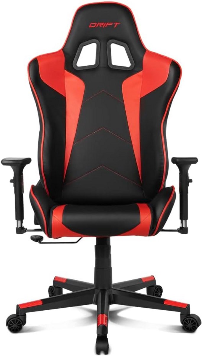 Ergonomische Gaming Stoel Zwart/Rood met 3D Armleuningen en Kantelbare Rugleuning