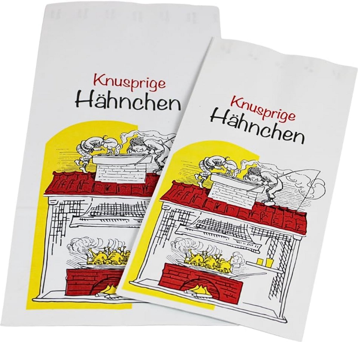 1000x Papieren Warmhoudzakken met Aluminium Coating voor Friet, Kip en Snacks - 13x28cm