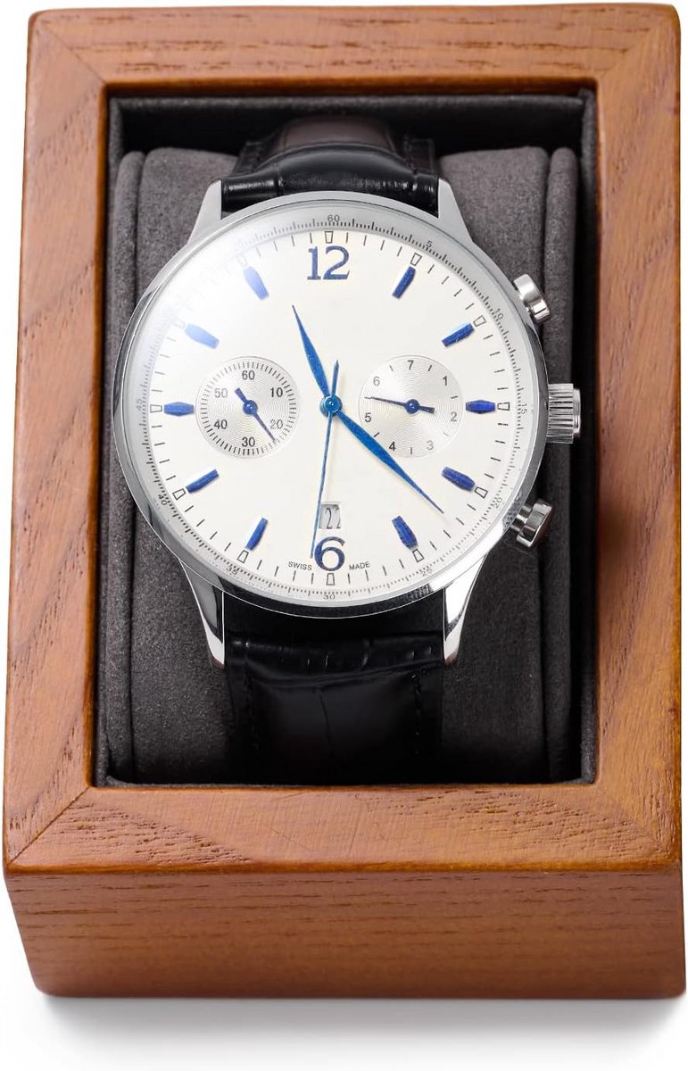 Luxe Horlogedoos van Massief Hout met Kussen voor Opbergen en Presenteren