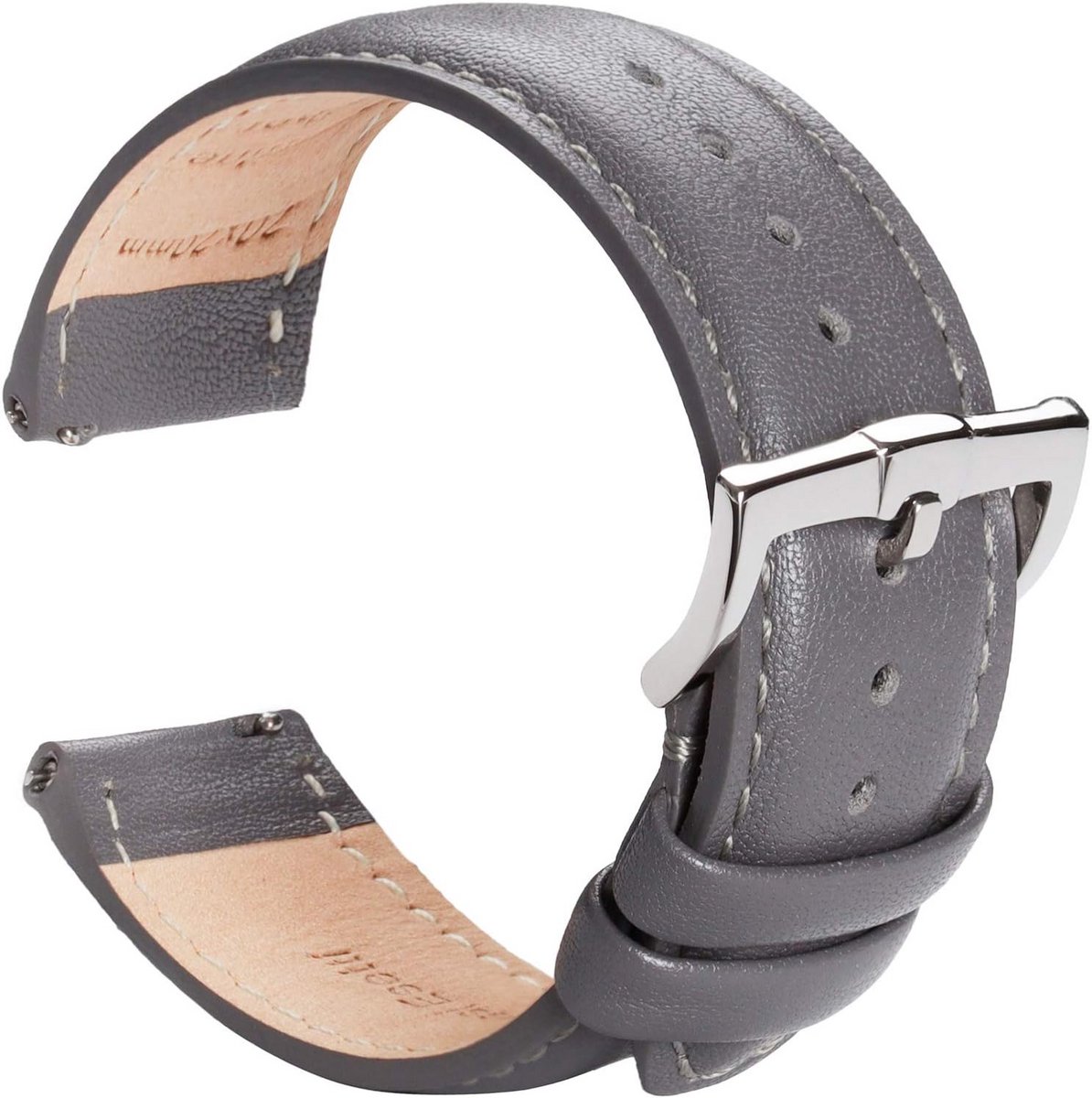 Leren Horlogeband met Snelsluiting - Universeel Geschikt voor Heren en Dames - Verschillende Maten