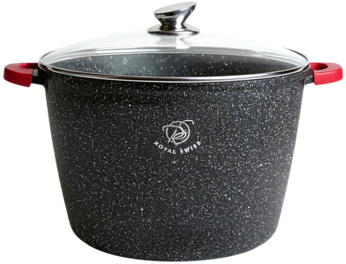 Royal Swiss® Soeppan – soepmaker – Ø32cm – 14L – soeppan inductie – Aluminium - Zwart